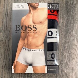 Hugo Boss Men's Boxer Trunk 3-Pack - Red, Black, Gray